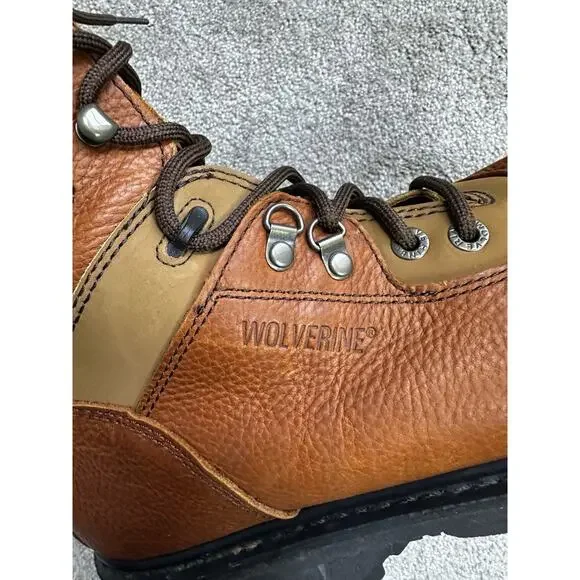 Wolverine Work Boots Mens 13M Brown Leather Lace Up Combat W04217 Slip Resistant - Picture 8 of 12